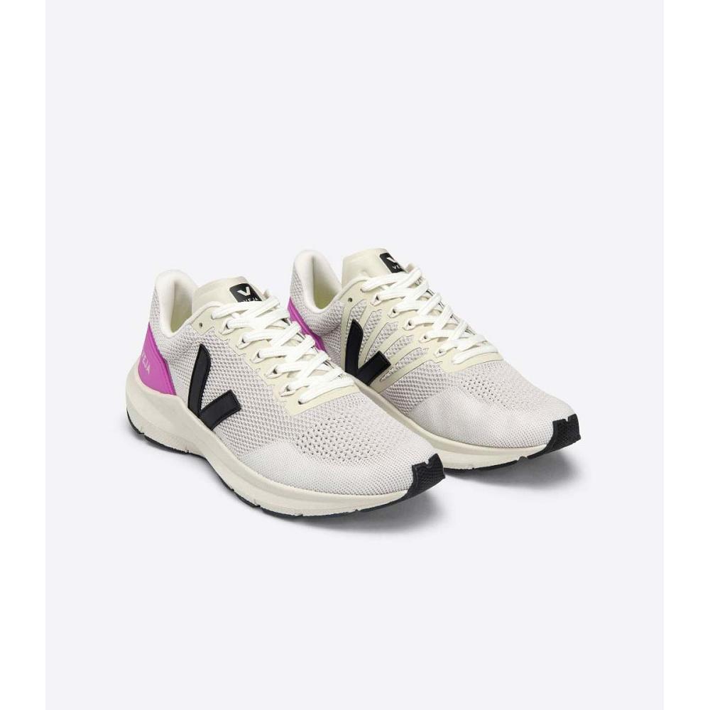 Men's Veja MARLIN V-KNIT Running Shoes Beige/Purple | ZA 143MQZ